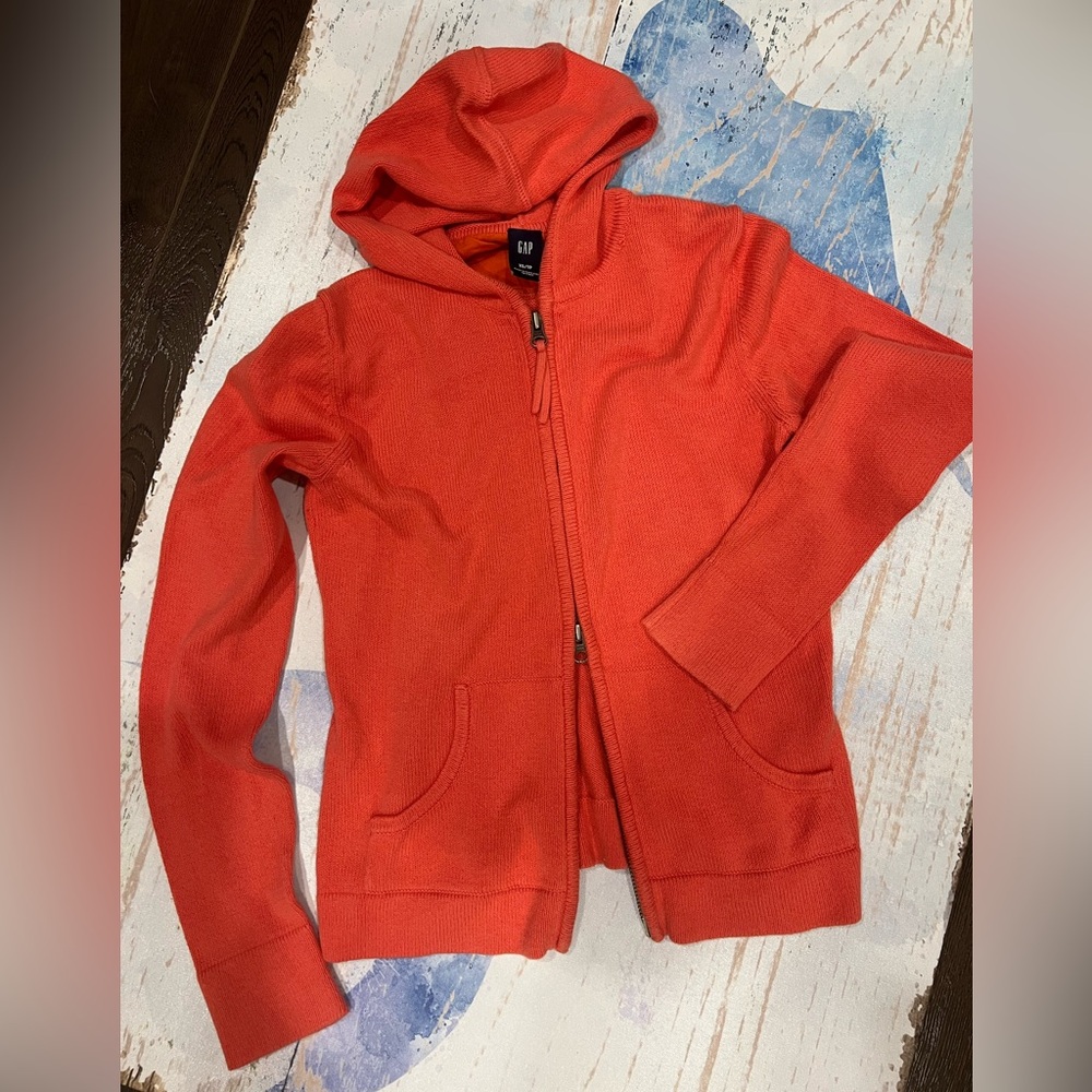 Vintage Y2K, GAP Women's Coral Hoodie Sweater With double ended zipper